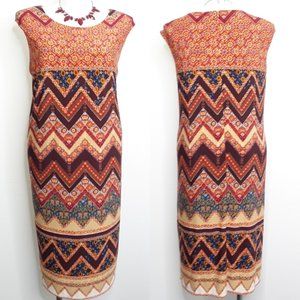 Cato Sleeveless Chevron Patterned Shift Dress NWT sz 24W
